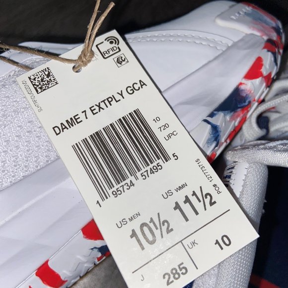 Size 11-Adidas Dame 7 EXTPLY GCA USA Damian Lillard  Adidas Dame 7 EXTPLY GCA USA Damian Lillard Basketball Shoes Men GW2946 NEW